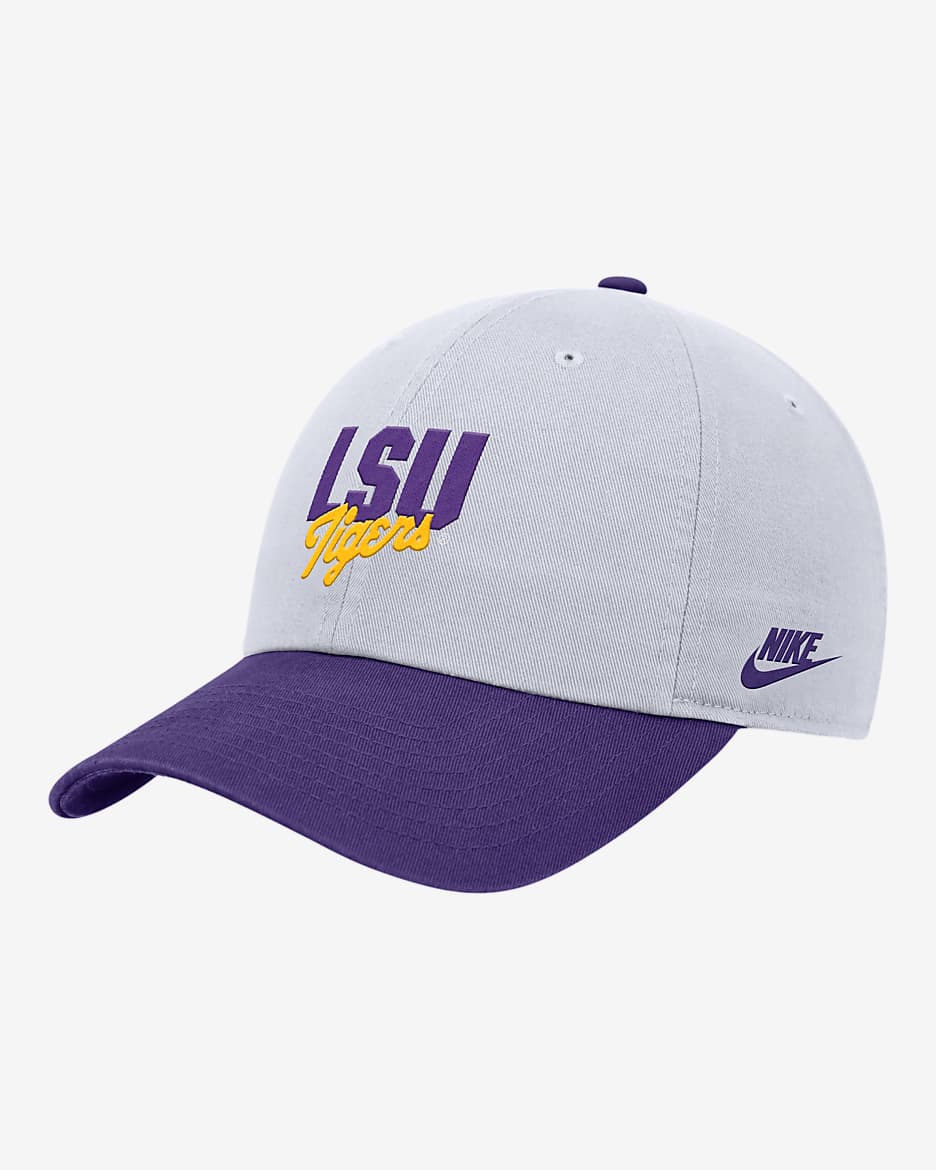 LSU Nike College Campus Cap - White
