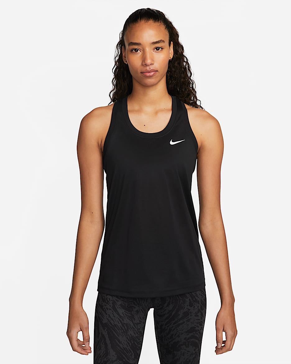 Nike Dri-FIT Women's Racerback Tank - Black/White