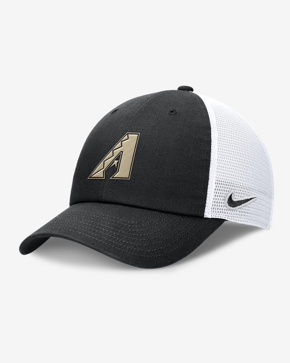 Gorra de rejilla Nike de la MLB ajustable para hombre Arizona Diamondbacks City Connect Club - Negro