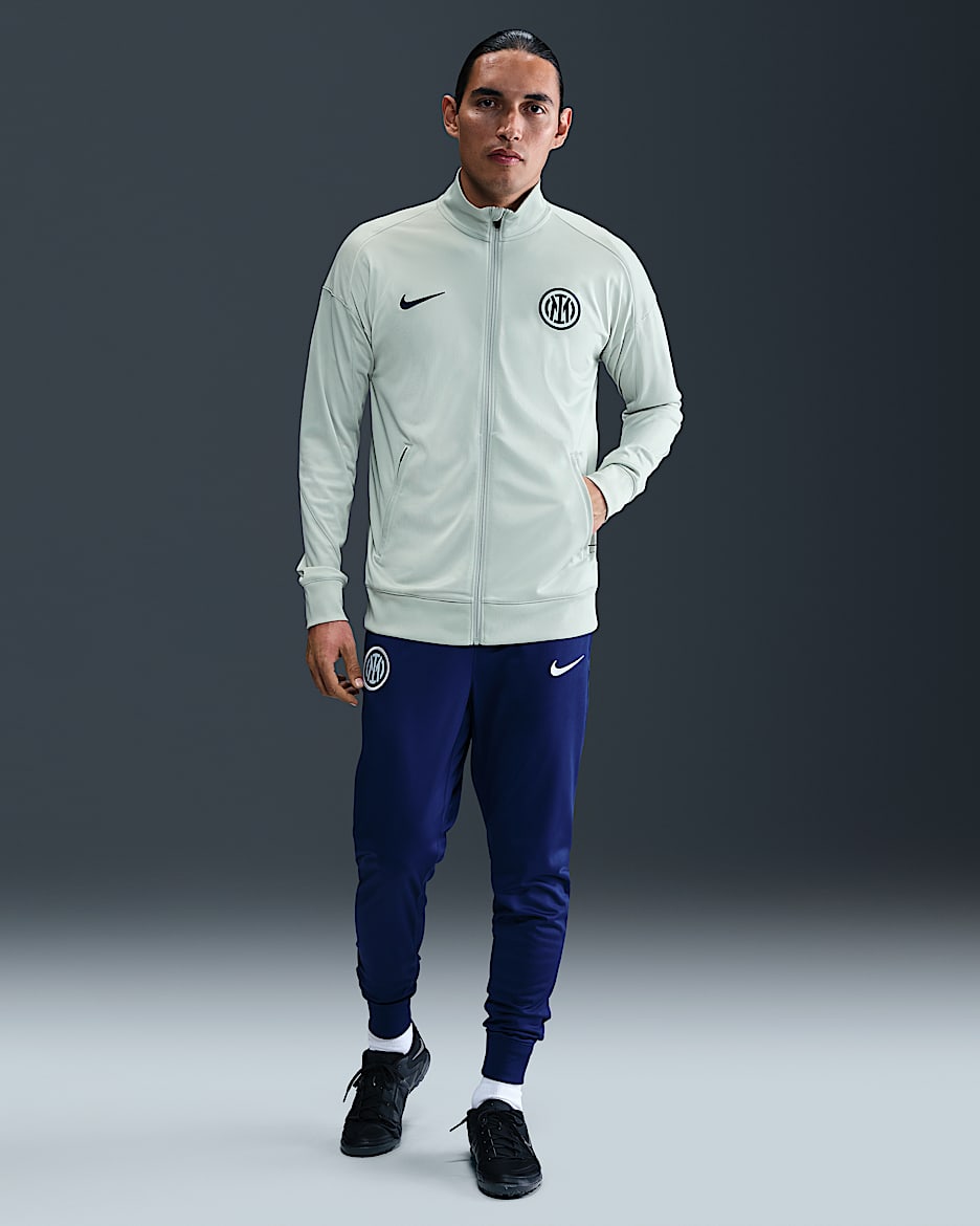 Inter Milan Strike Nike Dri-FIT knit voetbaltrainingspak voor heren - Grey Haze/Blue Void/Blue Void