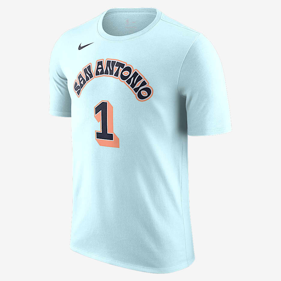 Victor Wembanyama San Antonio Spurs Essential City Edition Nike NBA-T-Shirt (Herren) - Glacier Blue