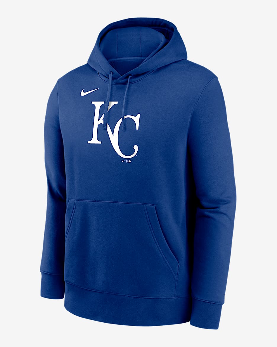 Kansas City Royals Logo Club Men's Nike MLB Pullover Hoodie - Rush Blue