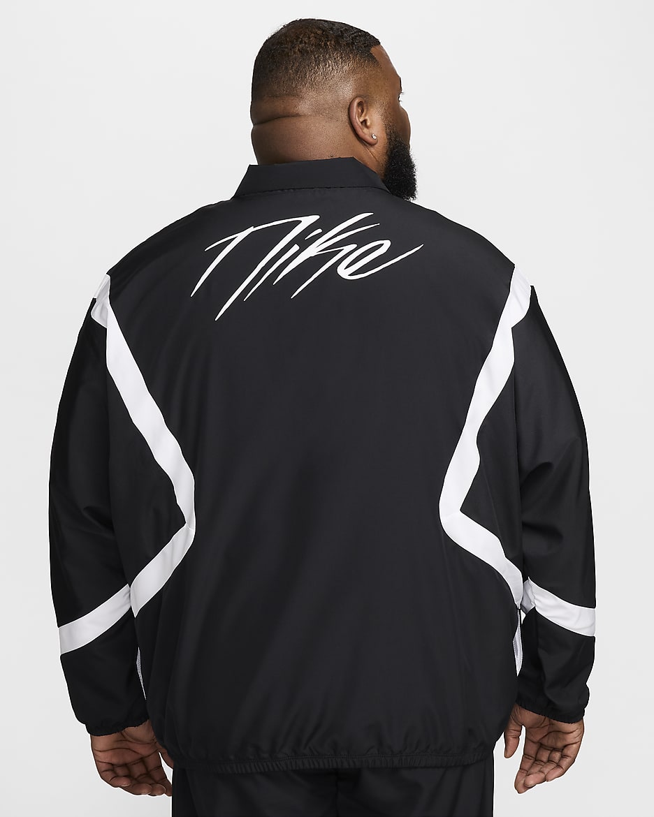 Nike Icon Men's Woven Basketball Jacket - Black/Black/White/White