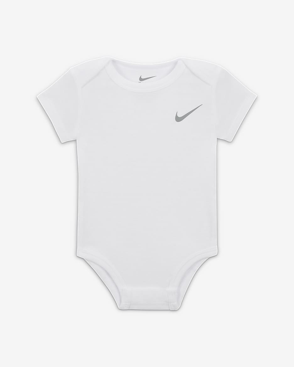 Nike Baby Essentials Baby (0–9M) 3-Pack Bodysuits - Dark Grey Heather