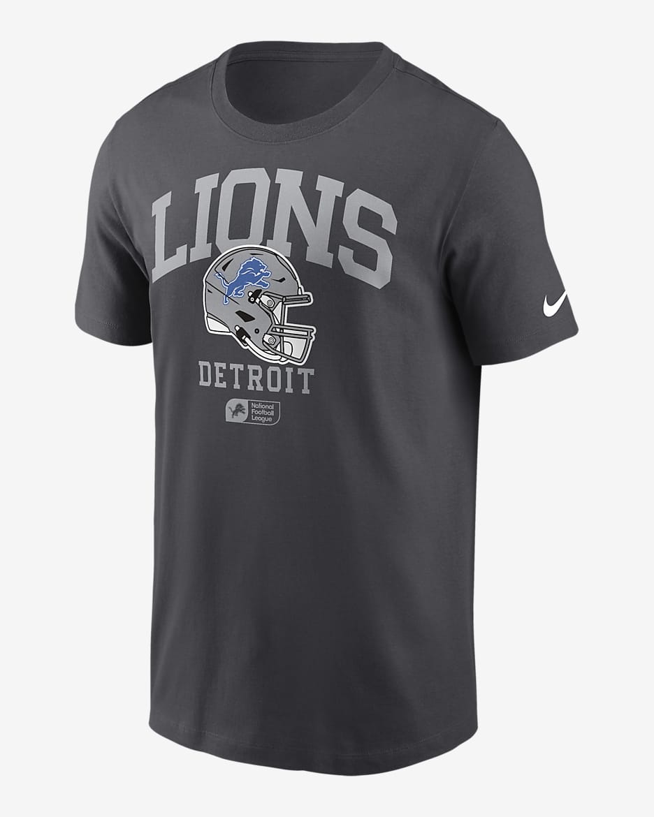 Detroit Lions Helmet Essential Men's Nike NFL T-Shirt - Black