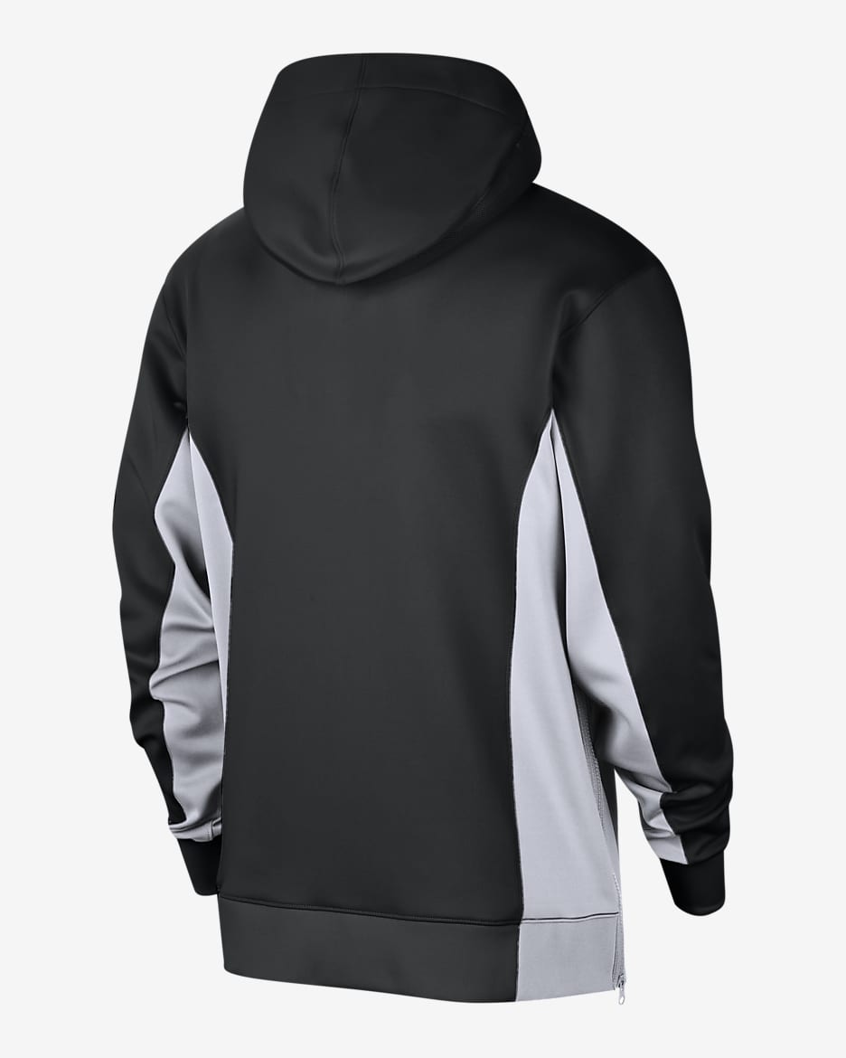 Sweat à capuche et zip Nike Dri-FIT NBA Brooklyn Nets Showtime pour homme - Noir/Blanc/Blanc/Blanc