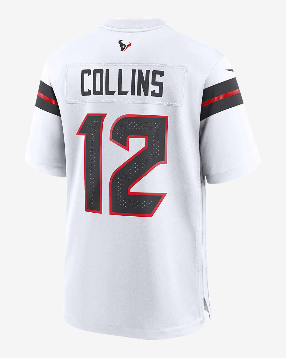 Jersey de fútbol americano Nike de la NFL Game para hombre Nico Collins Houston Texans - Blanco