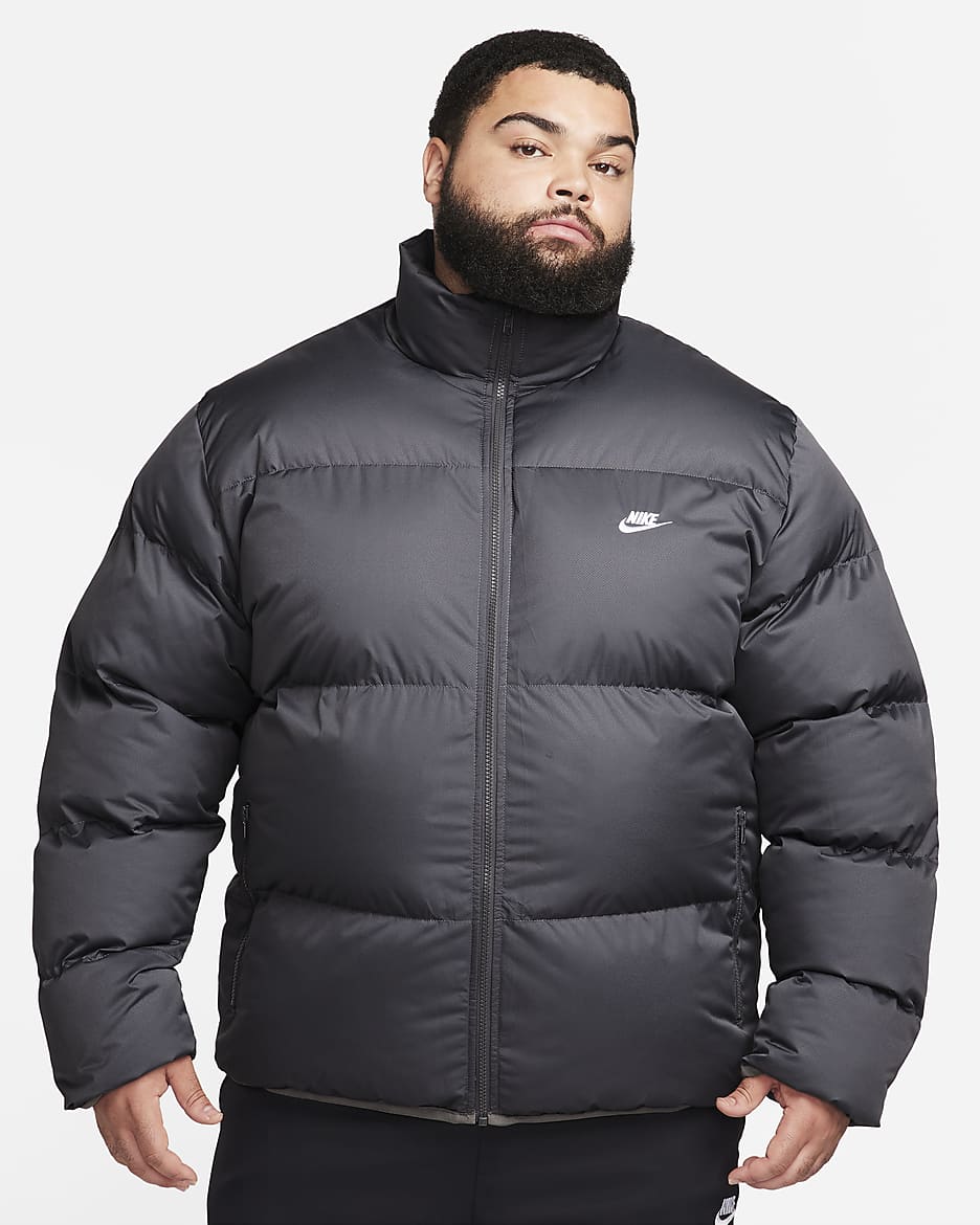 Nike Sportswear Club Puffer-Jacke für Herren - Iron Grey/Weiß