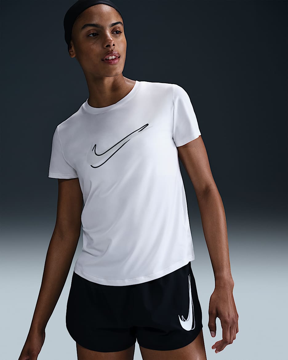 Nike One Swoosh Women's Dri-FIT Short-Sleeve Running Top - White