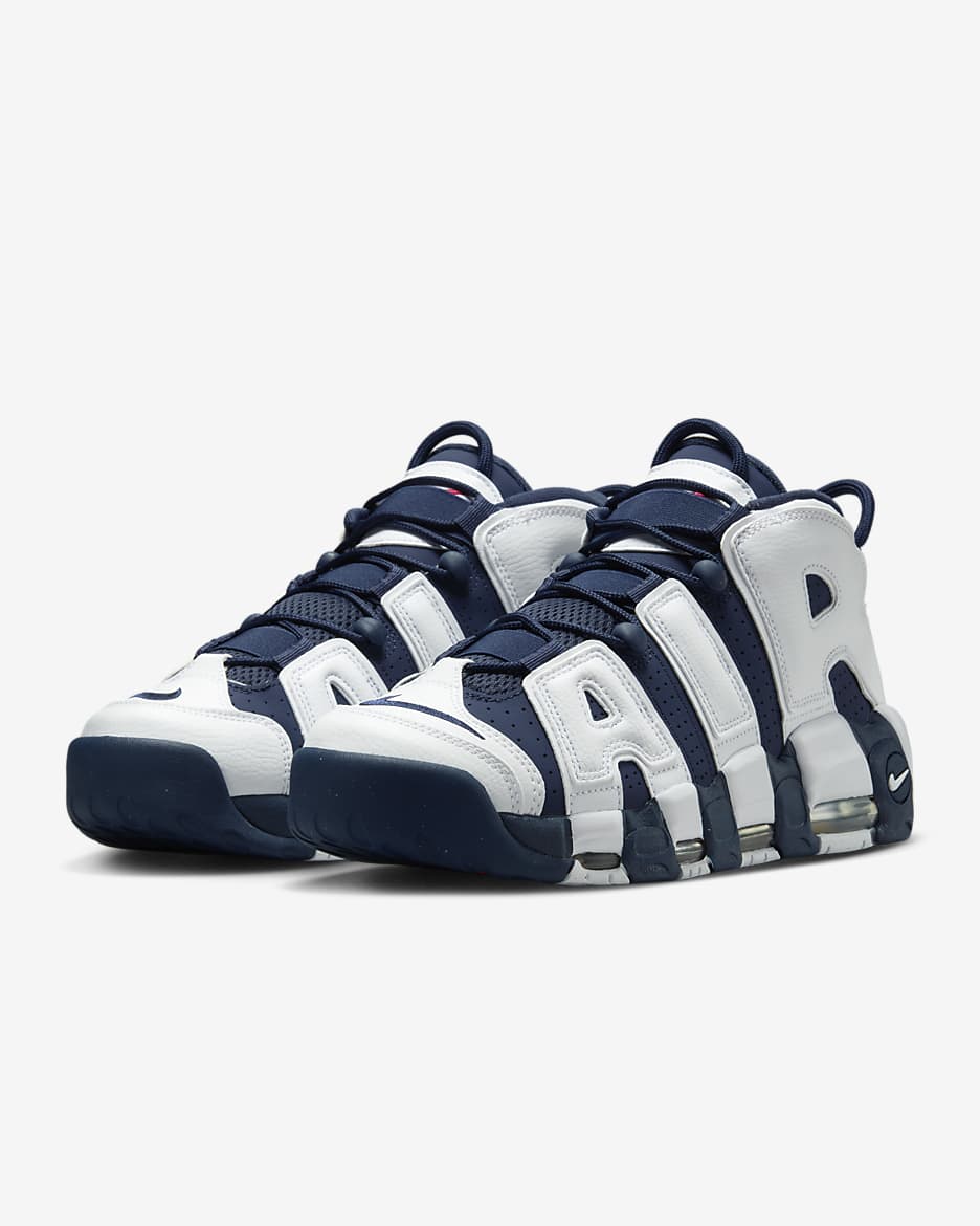 Nike Air More Uptempo '96 Men's Shoes - White/Metallic Gold/University Red/Midnight Navy