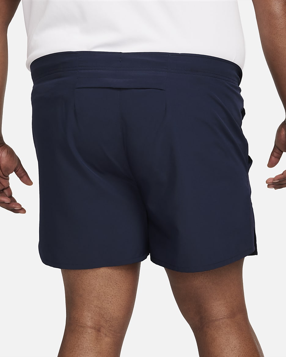 Nike Challenger Dri-FIT hardloopshorts met binnenbroek voor heren (13 cm) - Obsidian/Obsidian/Zwart