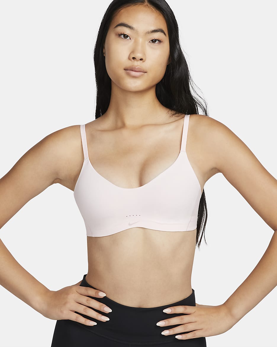 Nike Dri-FIT Alate Women's Minimalist Light-Support Padded Sports Bra - Light Soft Pink/Stone Mauve/Pink Oxford