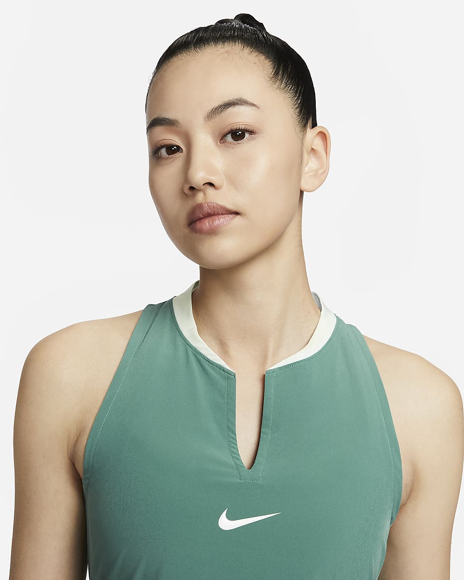 เดรสเทนนิสผู้หญิง Nike Dri-FIT Advantage - Bicoastal/ขาว