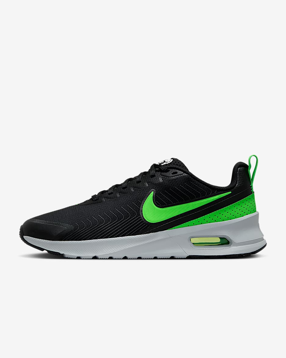Chaussure Nike Air Max Nuaxis pour homme - Noir/Anthracite/Wolf Grey/Green Strike