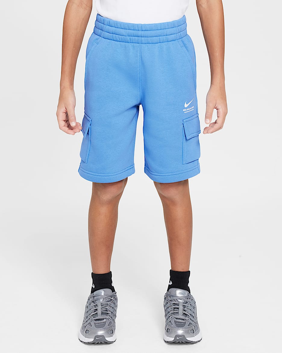 Short cargo en Fleece Nike Sportswear pour ado (garçon) - Blue Beyond