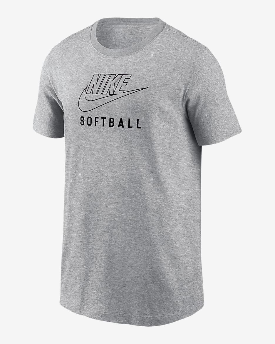 Nike Swoosh Big Kids' Softball T-Shirt - Dark Grey Heather