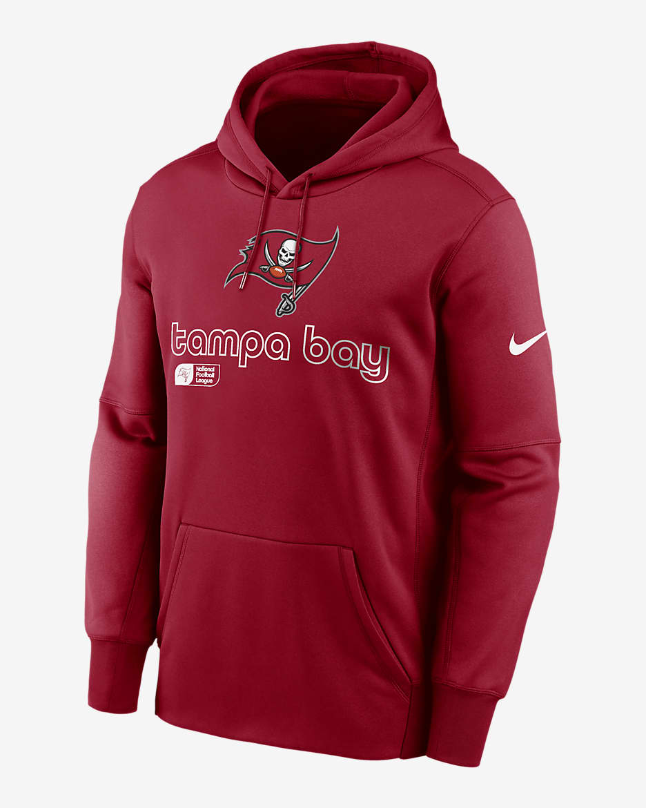 Tampa Bay Buccaneers Men’s Nike Therma NFL Pullover Hoodie - Red