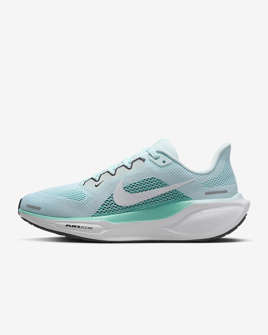 Sapatilhas de running para estrada Nike Pegasus 41 para mulher - Azul Glacier/Verde Frost/Preto/Branco