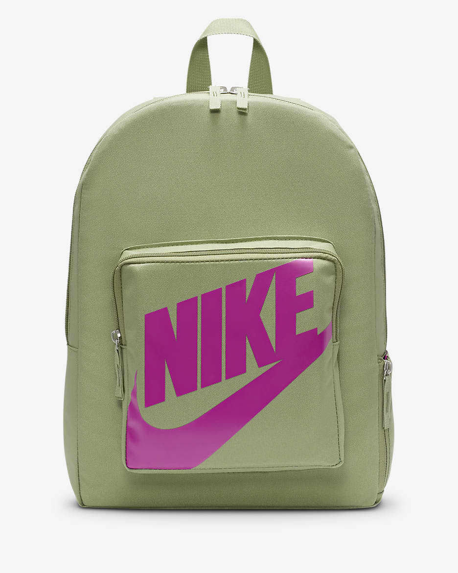 Nike Classic Kids' Backpack (16L) - Oil Green/Oil Green/Vivid Grape