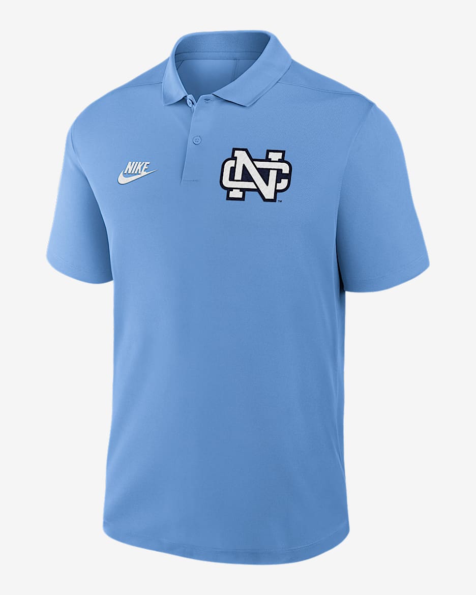Polo universitario Nike Dri-FIT para hombre North Carolina Tar Heels Primetime Victory Legacy Vault Logo - Azul