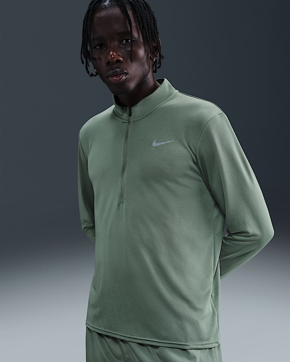Nike Pacer Dri-FIT-Laufoberteil mit Halbreißverschluss für Herren - Clay Green