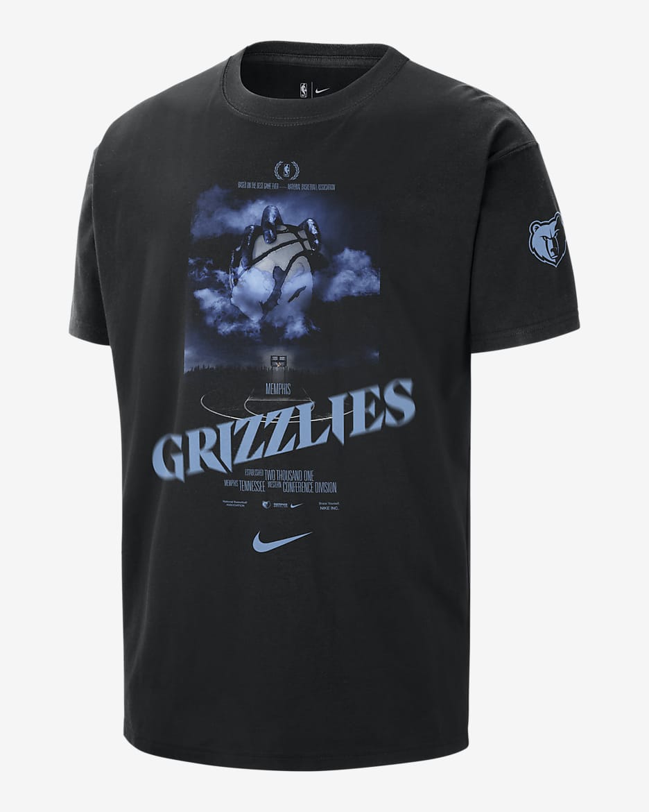 Memphis Grizzlies Courtside Men's Nike NBA T-Shirt - Black