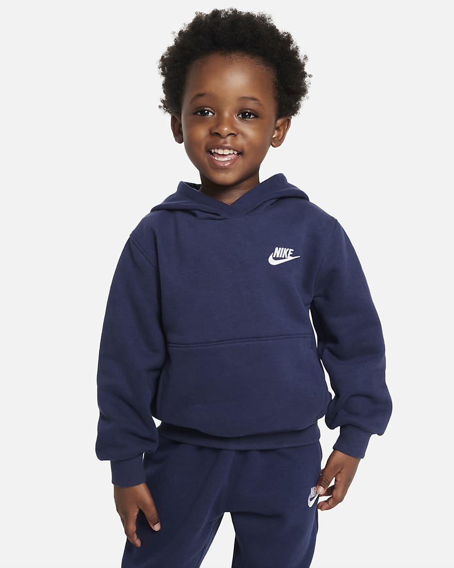 Sudadera con gorro sin cierre de tejido Fleece infantil Nike Sportswear Club - Azul marino medianoche