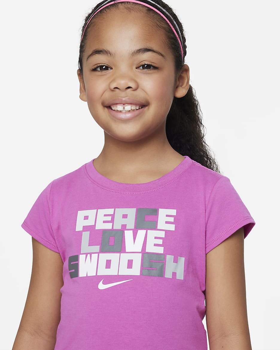 Nike Snack Pack Verbiage Tee Little Kids' T-Shirt - Active Fuchsia