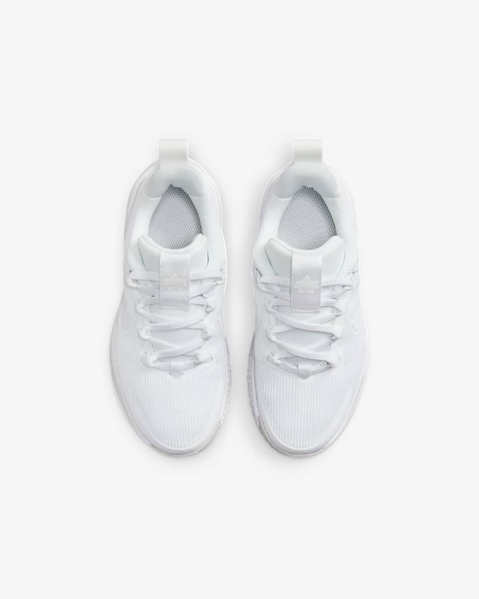 Nike Star Runner 4 Younger Kids' Shoes - White/White/Pure Platinum/White