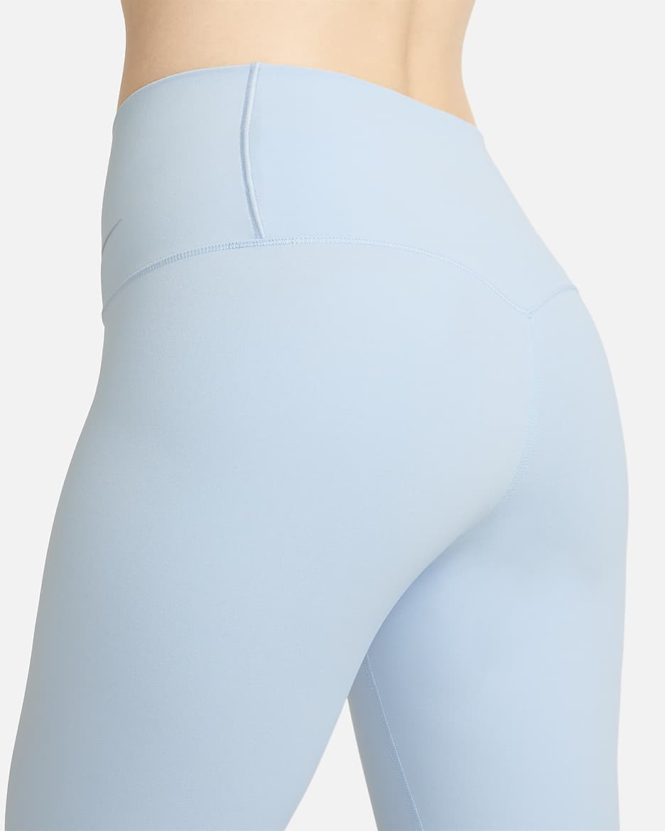 Nike Zenvy Women's Gentle-Support High-Waisted Full-Length Leggings - Light Armoury Blue/Black