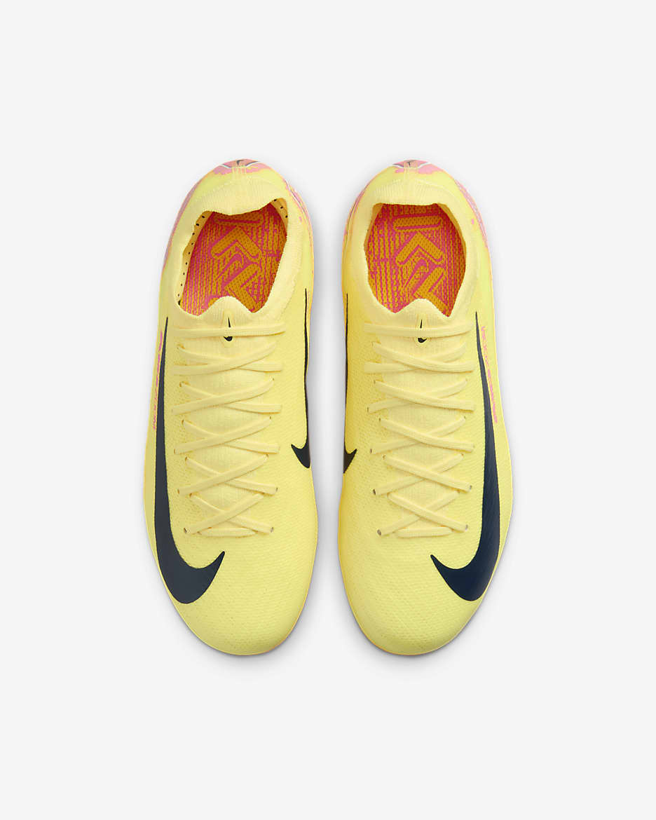 Fotbollssko för gräs Nike Jr. Mercurial Vapor 16 Pro "Kylian Mbappé" med lågt skaft för ungdom - Light Laser Orange/Armory Navy