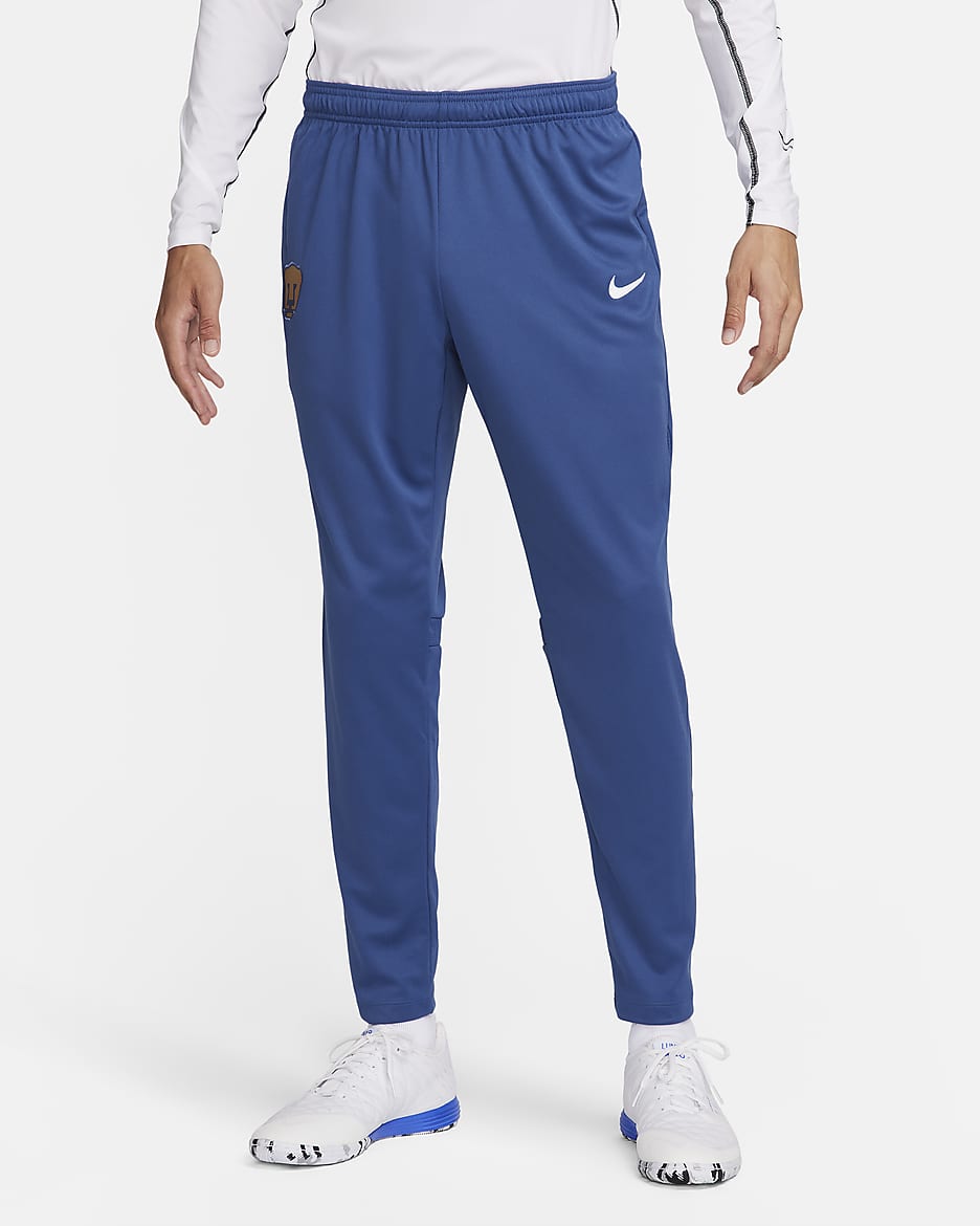 Pumas UNAM Academy Pro Men's Nike Dri-FIT Knit Soccer Pants - Mystic Navy/White