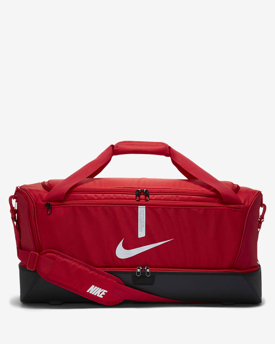 Sac de football rigide Nike Academy Team (grande taille, 59 L) - University Red/Noir/Blanc