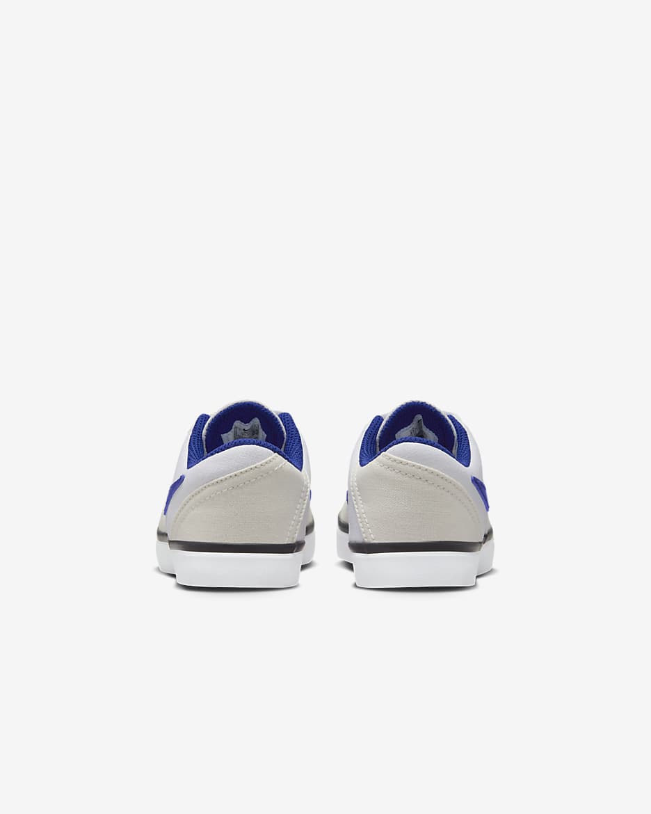 Nike SB Check Canvas Younger Kids' Skate Shoes - White/Summit White/Black/Deep Royal Blue