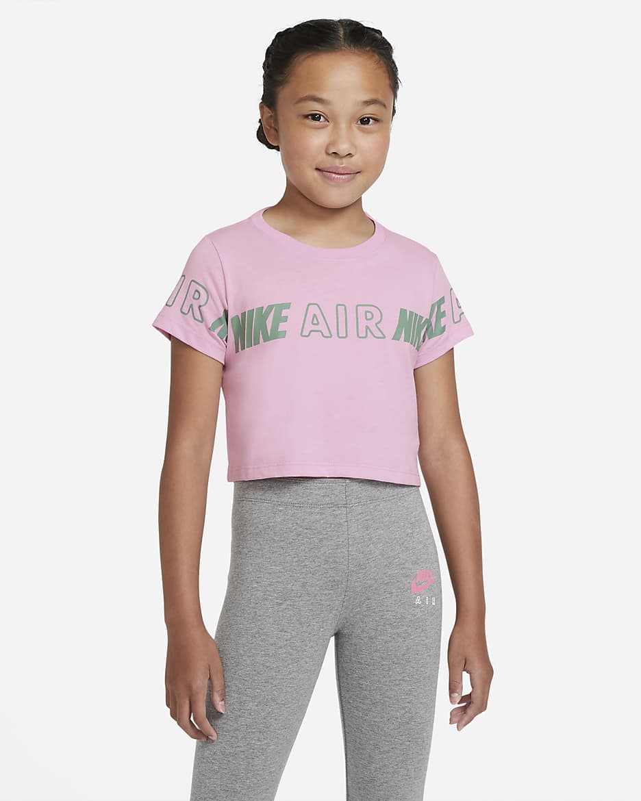 Nike Air Big Kids' (Girls') Cropped T-Shirt - Light Arctic Pink