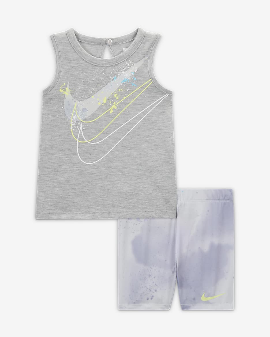 Nike "Just DIY It" Bike Shorts Set Baby 2-Piece Set - Photon Dust