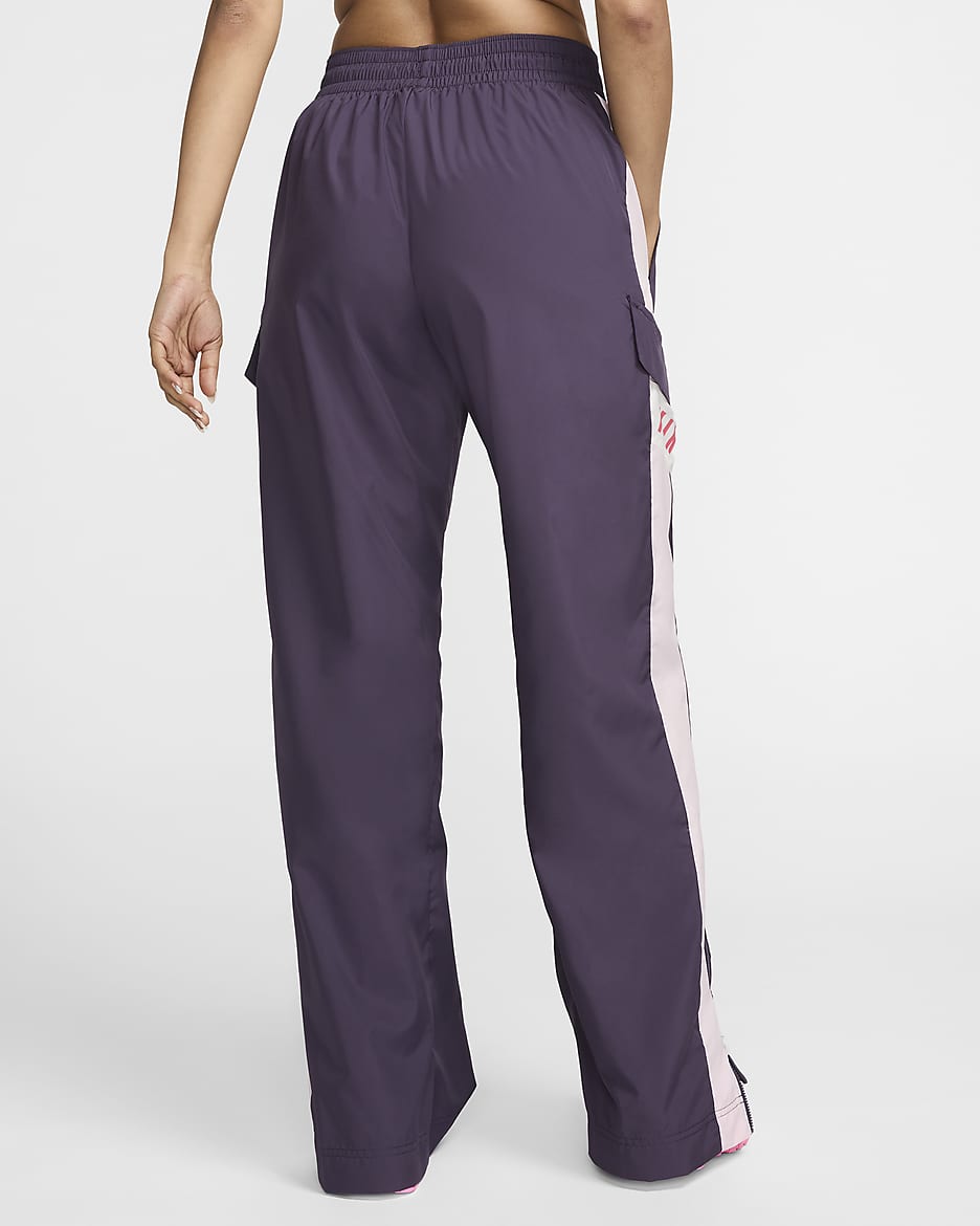 Pantalon taille haute Nike Sportswear pour femme - Dark Raisin/Pink Foam/Sail