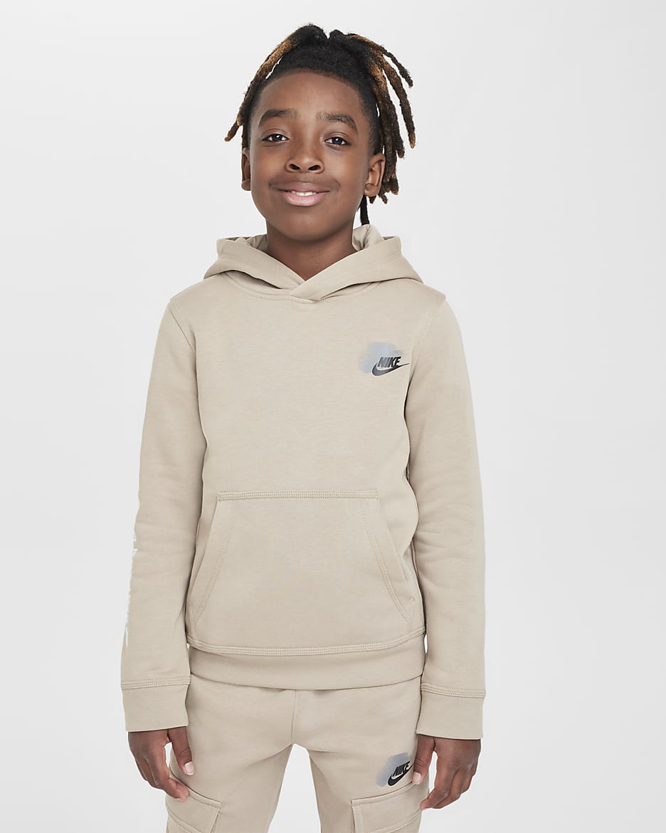 Nike Sportswear Standard Issue Older Kids' (Boys') Fleece Pullover Hoodie - Khaki