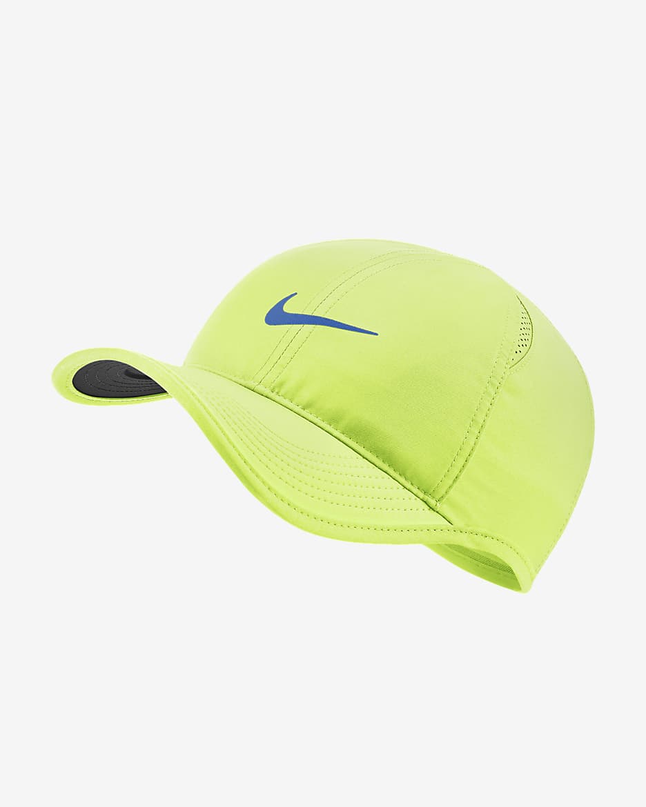 Nike Sportswear AeroBill Featherlight Adjustable Cap - Light Lemon Twist/Black/Signal Blue