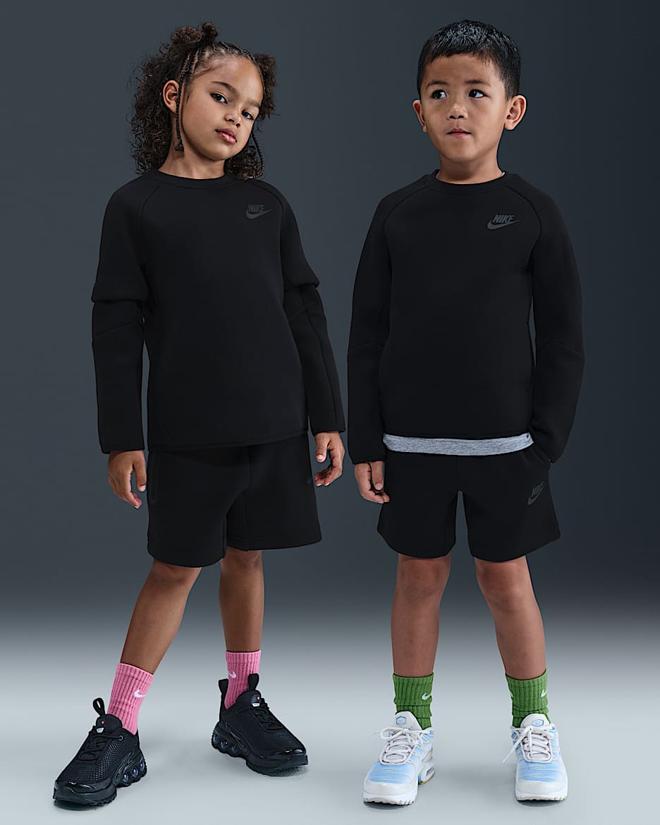 Nike Tech Fleece Little Kids' 2-Piece Shorts Set - Black