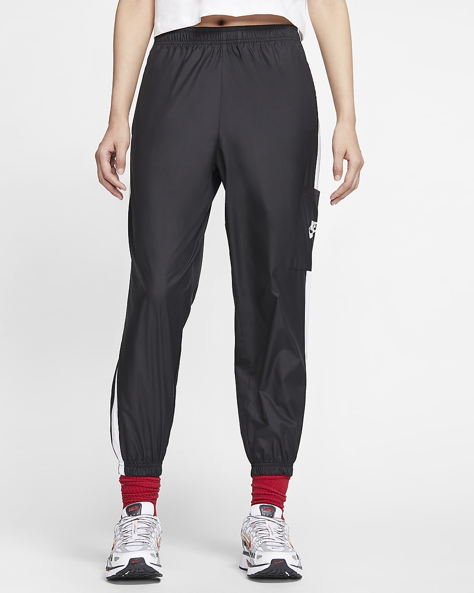 Nike Sportswear Women's Woven Trousers - Black/White/White