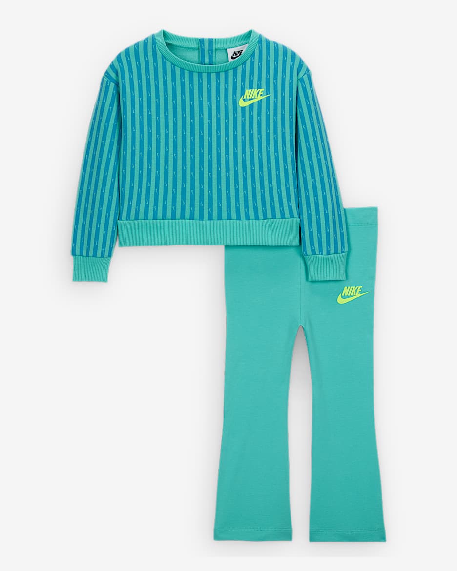 Conjunto de leggings de 2 piezas para bebé (12 a 24 meses) Nike Femme Pop - Escarcha verde