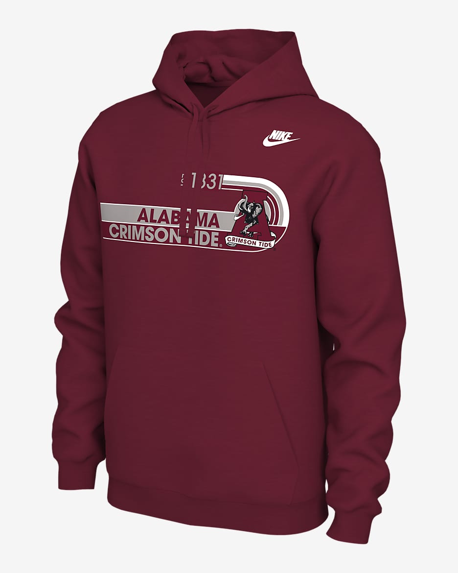 Alabama Men's Nike College Hoodie - Team Crimson