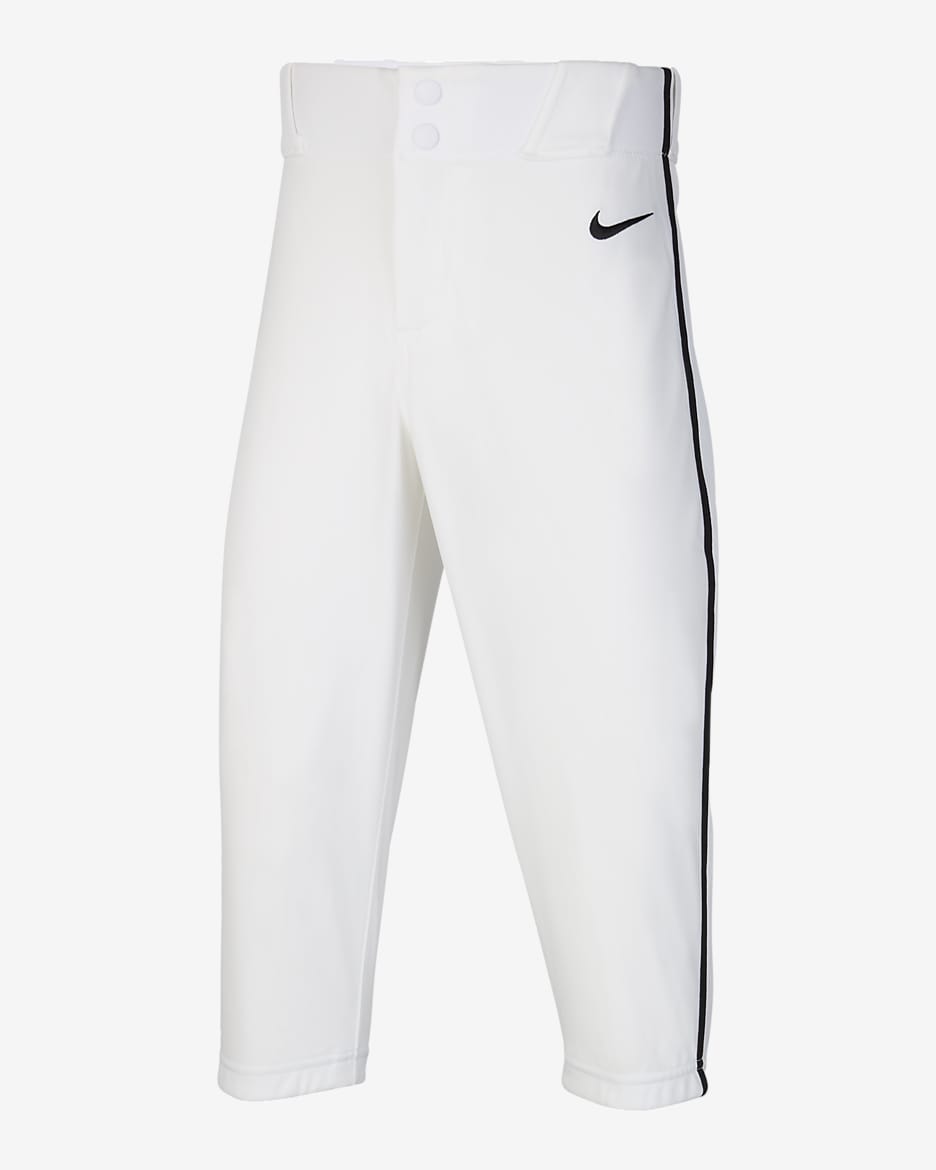 Pants de béisbol entubados de cintura alta para niños talla grande Nike Vapor Select 2 - Blanco/Negro/Negro
