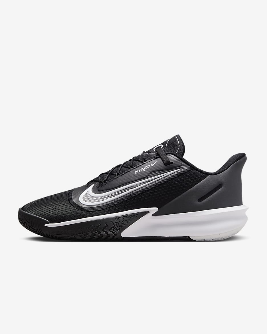 Nike Precision 7 EasyOn Men's Basketball Shoes - Black/Iron Grey/Smoke Grey/White