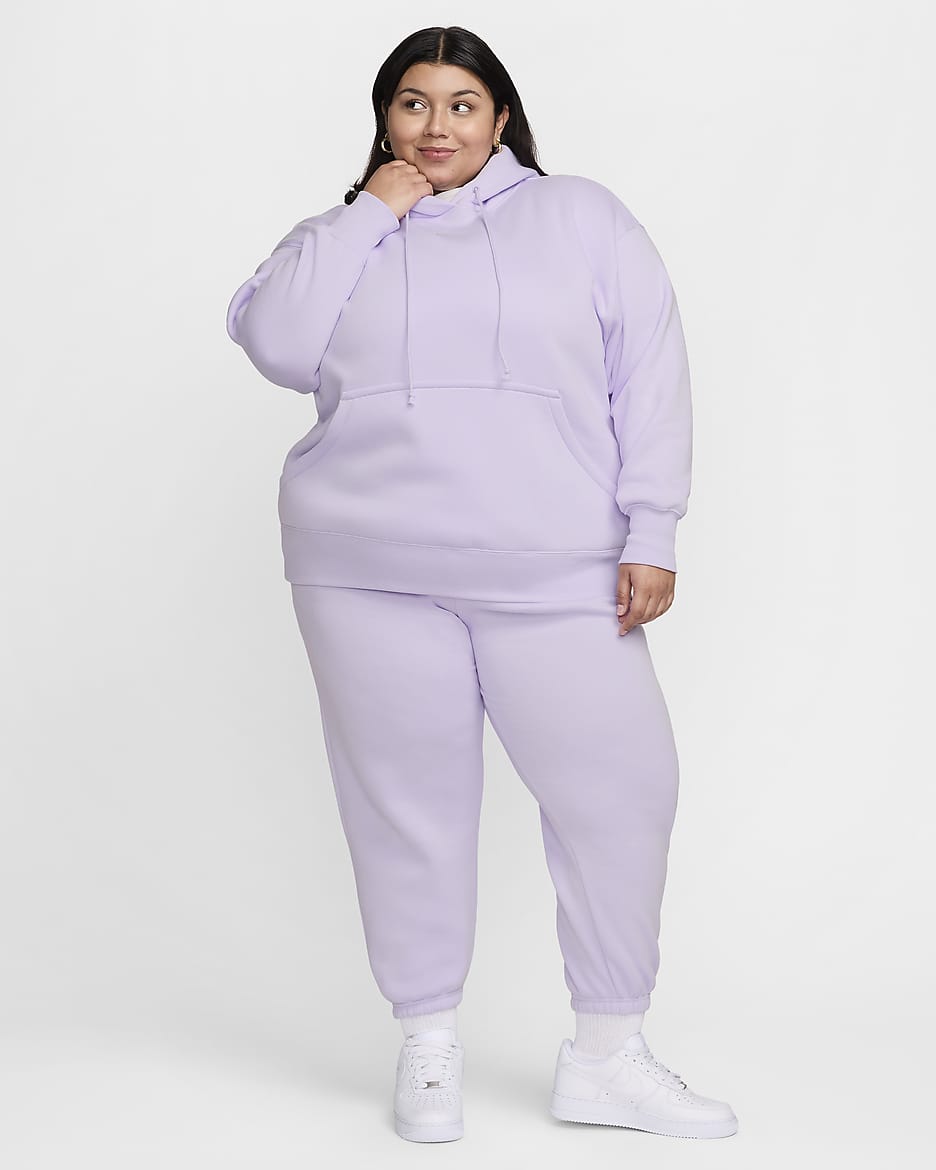 Nike Sportswear Phoenix Fleece Oversize-Hoodie für Damen (große Größe) - Violet Mist/Sail