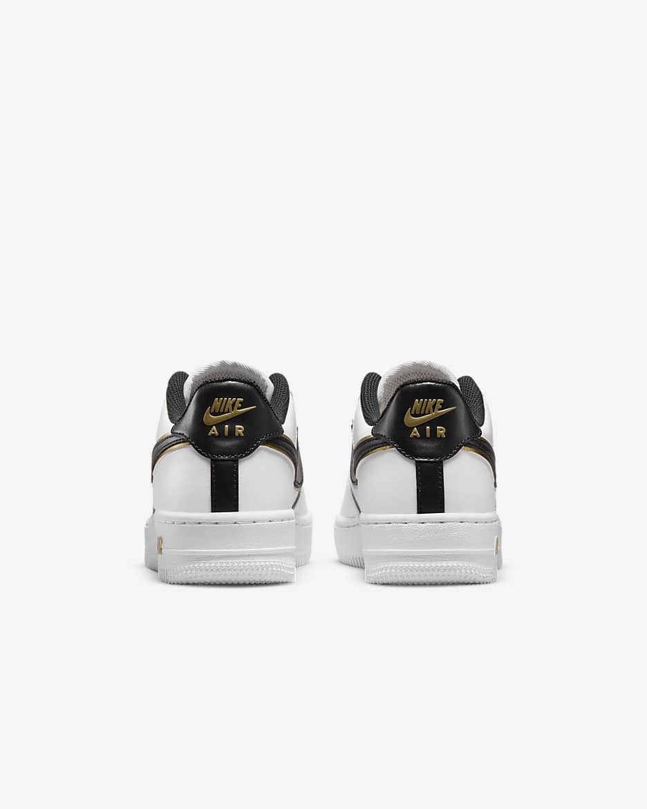 Calzado para niños talla grande Nike Air Force 1 LV8 - Blanco/Oro metalizado/Blanco/Negro