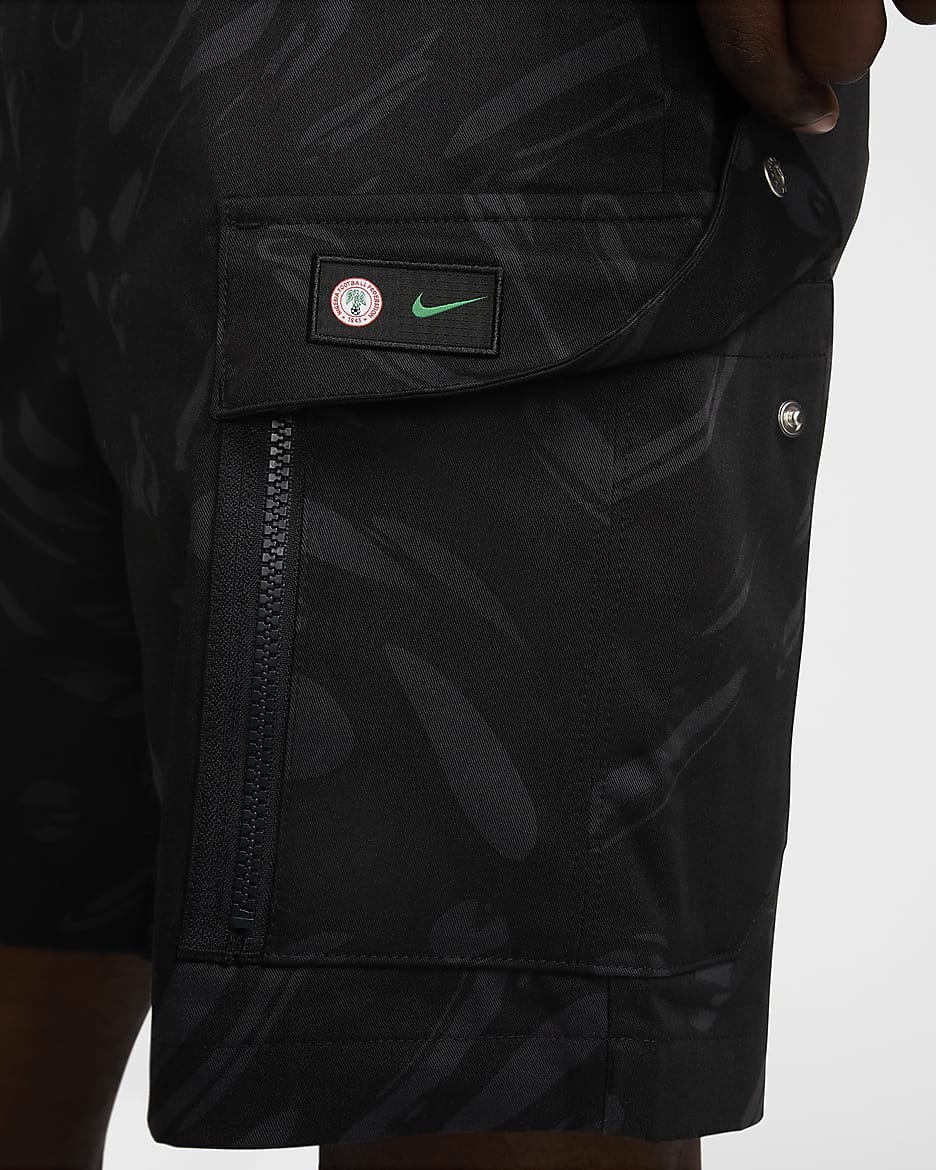 Short tissé Nike Football Nigeria pour homme - Noir