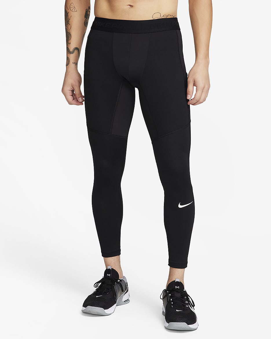 Nike Pro Warm Men's Tights - Black/White