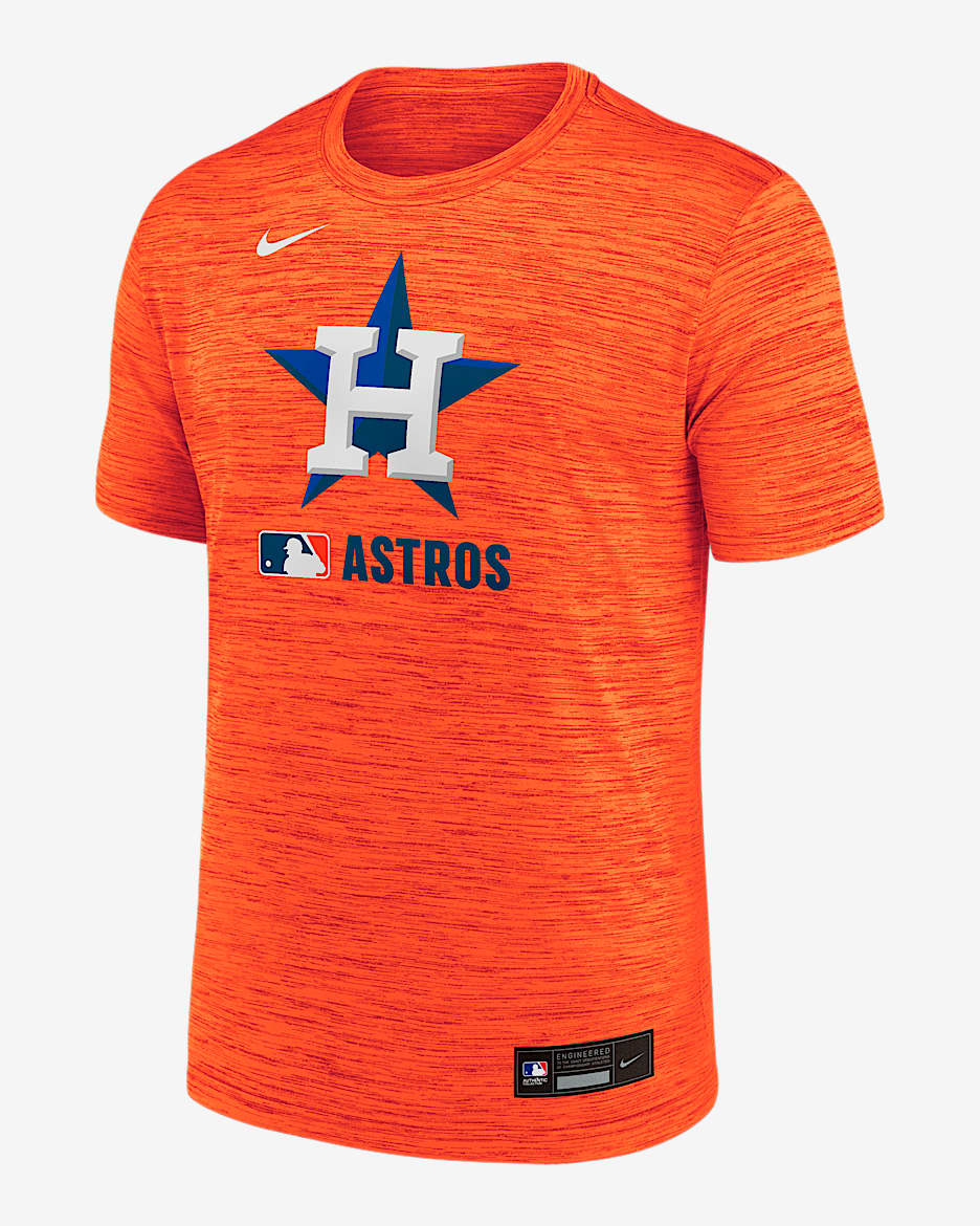Playera Nike Dri-FIT de la MLB para hombre Houston Astros Authentic Collection Velocity - Naranja
